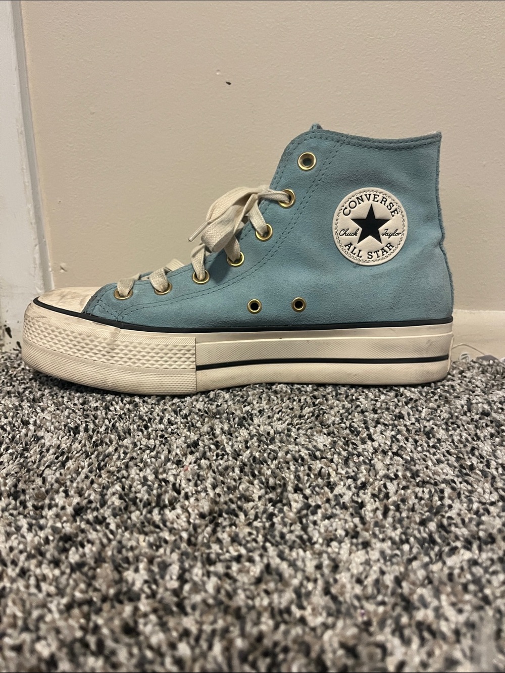 Blue Platform Converse